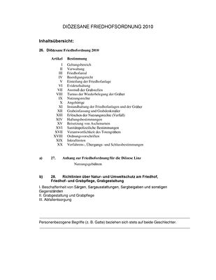 Diözesane Friedhofsordnung