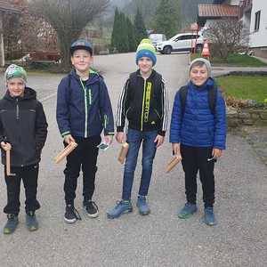 Rafael, Valentin, Tobias und Lukas im Liliental